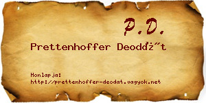 Prettenhoffer Deodát névjegykártya